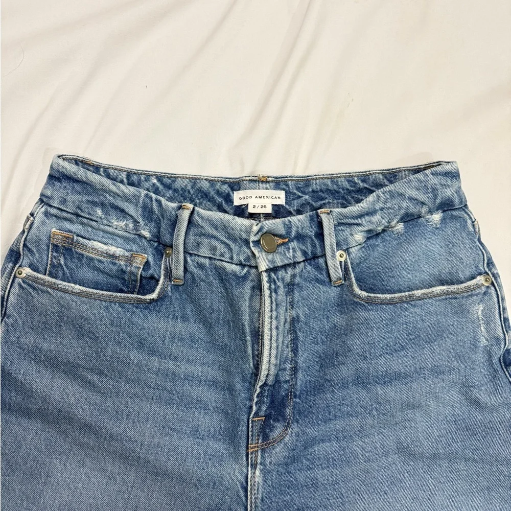 Good American Light Blue Ankle Jeans
